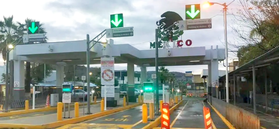 Tecate Border Crossing Baja California Mexico