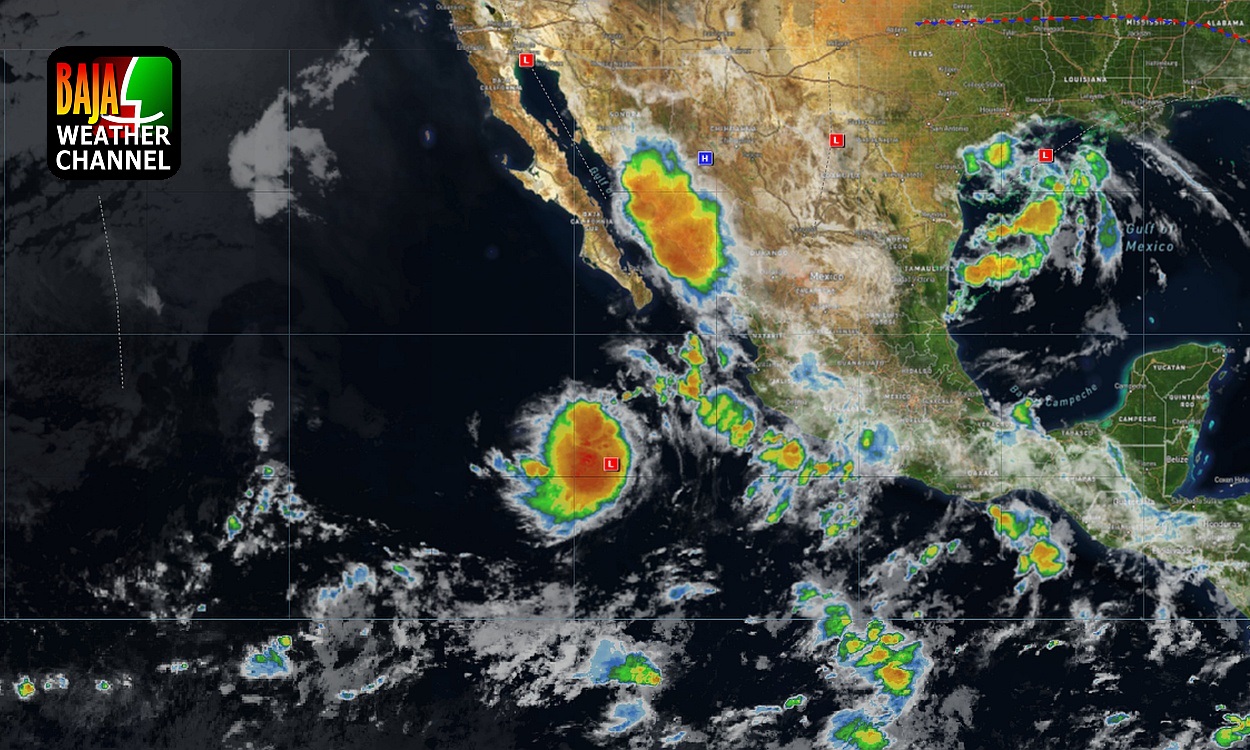 Baja Mexico Weather Satellite - Radar Composite - 08-13-2022