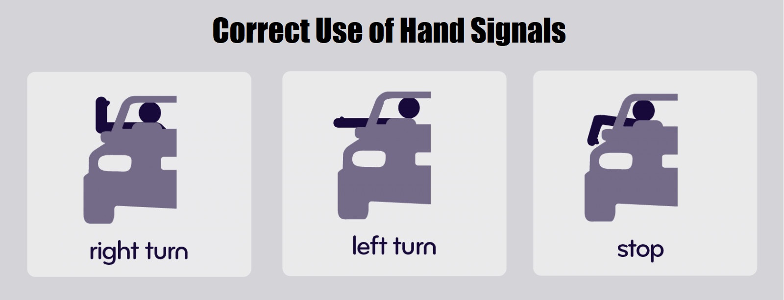 Use hand signals to make left turn on highway